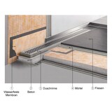 thumbnail of Aloni Duschrinne Schwarz Glas 50cm