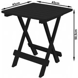 thumbnail of 2x Gartentisch Beistelltisch Tisch Klapptisch Kunststoff 50x45x43cm Schwarz