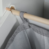 thumbnail of Mueble auxiliar de baño armario de baño con cajón cesto para la ropa y diseño anti-vuelco mueble de baño moderno 52x33x90 cm blanco