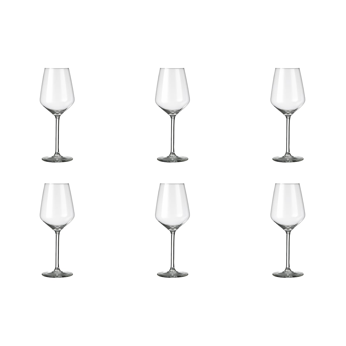 6 x Weißweinglas, Glas, transparent, 38cl, Ø 8.3cm, Höhe:21.7cm