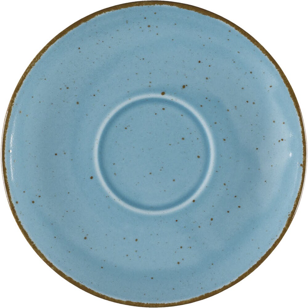 Untertasse, Serie Aida, türkis, braun gesprenkelt, Ø 160 mm