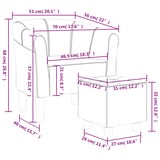 thumbnail of Chaise cabriolet avec repose-pied marron tissu Modèle Lervélis