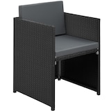 thumbnail of tectake Conjunto de ratán New Orleans  Negro