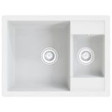 thumbnail of Lavello Da Cucina Doppio Con Foro Troppopieno Bianco In Granito