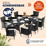thumbnail of CASARIA® Polyrattan Gartentisch WPC 190x90x75cm schwarz