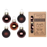 thumbnail of 25 Weihnachtskugeln 2cm Glas Christbaumkugeln Weihnachtsbaumkugeln dunkelbraun
