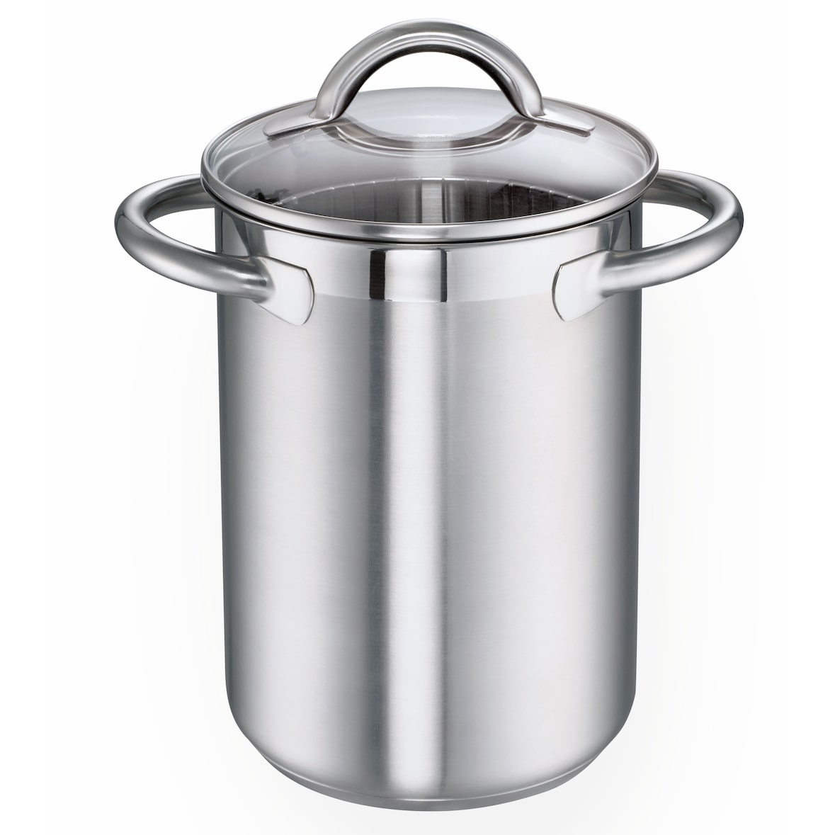 Schulte-Ufer Spargeltopf Loop, Edelstahl, 16 cm, ca. 4,5 Liter, mit herausnehmbarem Einsatz