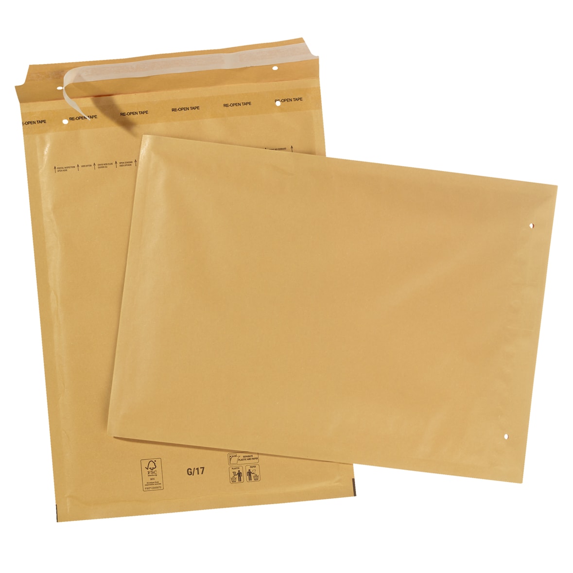 SIGMA Enveloppes à bulles d'air EV056, format B4, sans fenêtre, autocollantes, brunes, 10 unités