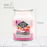 thumbnail of Duftkerze Candle Brothers Strawberry Cheesecake, Kerze im Glas, 2 Dochte, 510g, 100h Brenndauer, Aromakerze, rosa-weiß