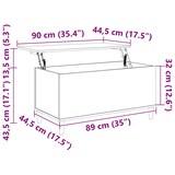 thumbnail of Table basse Chêne fumé 90x44,5x45 cm Bois d'ingénierie Modèle Outdoor Celeste Prime Plus