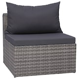 thumbnail of vidaXL 4-delige tuinsofa set met kussens grijs poly rotan