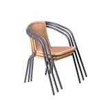 thumbnail of aro Sillón apilable, polietileno, aspecto ratán, marrón oscuro/beige