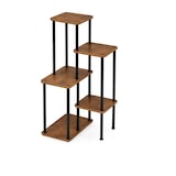 thumbnail of Suporte para plantas de 5 camadas – Suporte para plantas de metal e madeira – Suporte para flores e plantas – Marrom