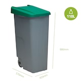 thumbnail of Geschlossener Abfallbehälter Recyclo 110 Liter. Farbe Grün.