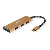 thumbnail of Hub USB 3.2 Gen 1 ROLINE GOLD, 4 vie, cavo di connessione di tipo C