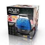 thumbnail of Adler AD 1224 Hervidor Agua Eléctrico 1,5 Litros Jarra Cristal Inalámbrica Retroiluminada, Apagado Automático, Negro, 2200W