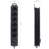 thumbnail of TM Electron Presa multipla 6 prese interruttore Nero