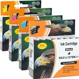 thumbnail of Kompatibel Brother LC-125 XXL, LC-127 XXL Set 4 Druckerpatronen von D&C