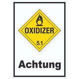 thumbnail of Schild Oxidierend wirkend Achtung Oxidizer entzündend hochkant A1 (594x841mm)