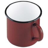 thumbnail of IBILI taza de acero esmaltado roja 400 ml 8 cm pack 12 unidades
