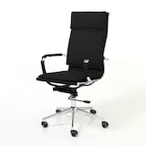 thumbnail of Oreste Luchetta poltrona da ufficio PALY BLACK in pelle sintetica H.110 x L.57 x P.66 cm Nera