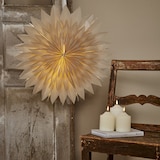 thumbnail of Papierstern Eisblume Weihnachtsstern Faltstern 50cm Dekostern Leuchtstern beige