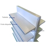thumbnail of EUROP'METAL Tablette L.100xP.40cm Blanc avec 2 supports + porte étiquette TAB1000400