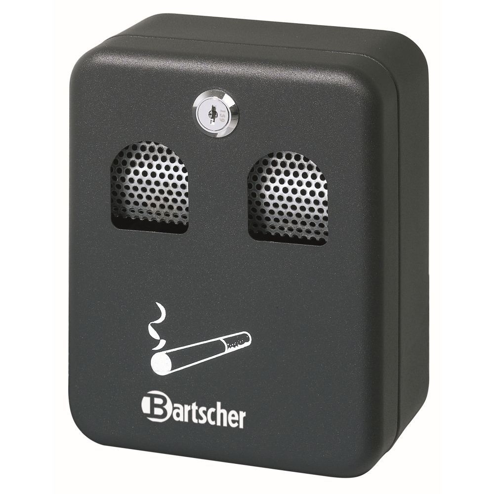 Cenicero de pared con cerradura Negro - Bartscher. Bartscher
