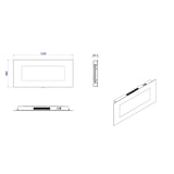 thumbnail of Elektrischer Kamin Wandkamin DALLAS L127 x T 11 x H50