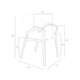 thumbnail of Angel Cerdá Silla comedor estructura nogal 4068C 57 x 58 x 80