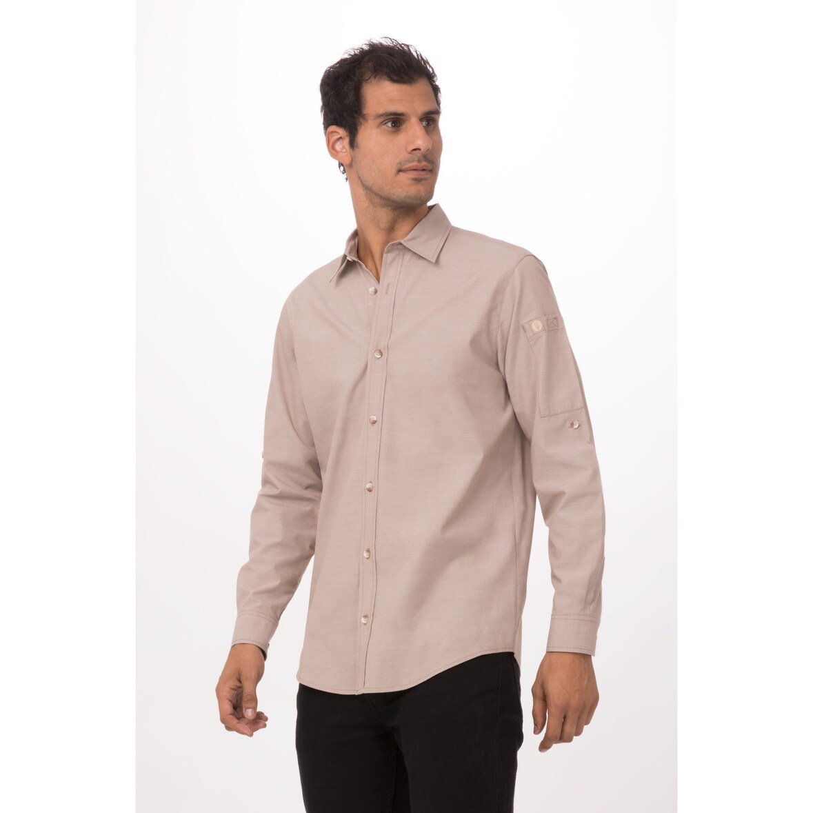 Chef Works® CHAMBRAY Herrenhemd Urban Collection Artikel SLMCH005 Natur Größe M