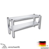thumbnail of Edelstahl Aufsatzbord - 2 Böden - AISI 430 - komplett verschweißt  - Tragfähigkeit 50 kg/m²: 120 x 30 cm / verschweißt / 2