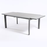 thumbnail of Mesa jardín extensible de 160 cm a 220 cm, Aluminio color antracita y cristal grueso color taupé, Tamaño: 104x160/220x76 cm