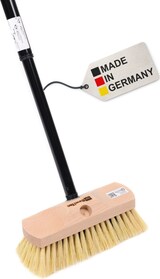 thumbnail of Schrubber Wischer mit Teleskopstiel stufenlos ausziehbar lange Natur-Borsten Terrasse Schiff Boot Ankerschrubber Bootsschrubber