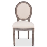 thumbnail of Chaises à manger lot de 4 crème tissu Modèle Vega Master Concept