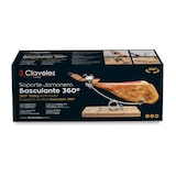 thumbnail of 3 Claveles 01742 - Soporte Jamonero Basculante 360º en Bambú y Cabezal Giratorio en Acero