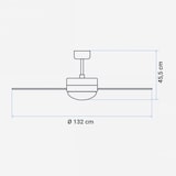 thumbnail of Siroco 4052W Ventilador de Teto Branco-Castanho Pás Reversíveis 132 cm