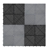 thumbnail of Geventileerde Kliktegels 3,2m x 6m voor Garage en Werkplaatsen, Antislip - 90 Zwart en 30 Grijs