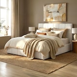 thumbnail of Cama tapizada Ladia Crema/160 cm