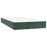 thumbnail of vidaXL Boxspringbett mit Matratze & LED Dunkelgrün 80x200 cm Samt