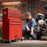 thumbnail of Carrello dell'officina Carrello attrezzi Cassetta attrezzi 9 scomparti Rosso