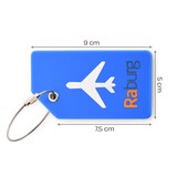 thumbnail of Kofferanhänger 2er Set aus Silikon, ca. 9×5 cm mit Namenszeile - ideal für Koffer, Taschen & Rucksäcke auf Reisen, Blau | Raburg Gepäckanhänger
