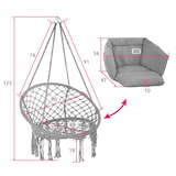 thumbnail of tectake Cadeira suspensa GRAZIA - Cinzento