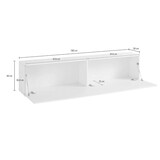 thumbnail of Dmora Mobile porta TV Christian, Credenza bassa da soggiorno, Base porta TV, 100% Made in Italy, cm 180x30h40, Bianco lucido