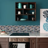 thumbnail of Relaxdays Fliesenaufkleber 10er Set, Steinoptik, selbstklebend, Küche & Bad, 31x31cm, Klebefliesen, Design A, mehrfarbig