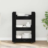 thumbnail of vidaXL Keuken Trolley Zwart Eiken 60 x 45 x 80 cm Bewerkt hout