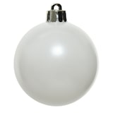 thumbnail of Weihnachtskugeln 8cm Kunststoff Christbaumkugeln Plastik bruchsicher weiß