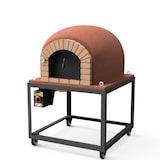 thumbnail of MF - Forno a Lenha de Obra para Exterior Modelo STROMBOLI (Bordô - 80 x 80 x 152 cm) – Isolado com Cortiça e 3 Mantas Cerâmicas