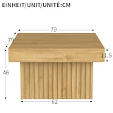thumbnail of Holztisch quadratisch 79x79x46 cm, Kaffeetisch Wohnzimmer Tisch minimalistisch PB MDF Holzfarbe kompakt modern skandinavisch robust stabil