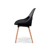 thumbnail of Chaise de salle à manger CHLOE noire et pieds en bois